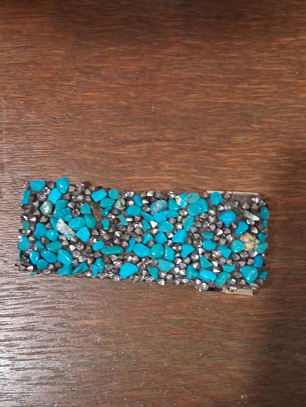 Turquoise Stone Chip Magnetic Bracelet